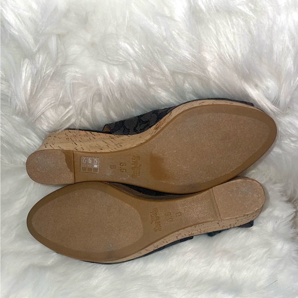 🔥🔥Coach Signature Shoes Wedges Heels Size 8.5 B - Picture 5 of 5